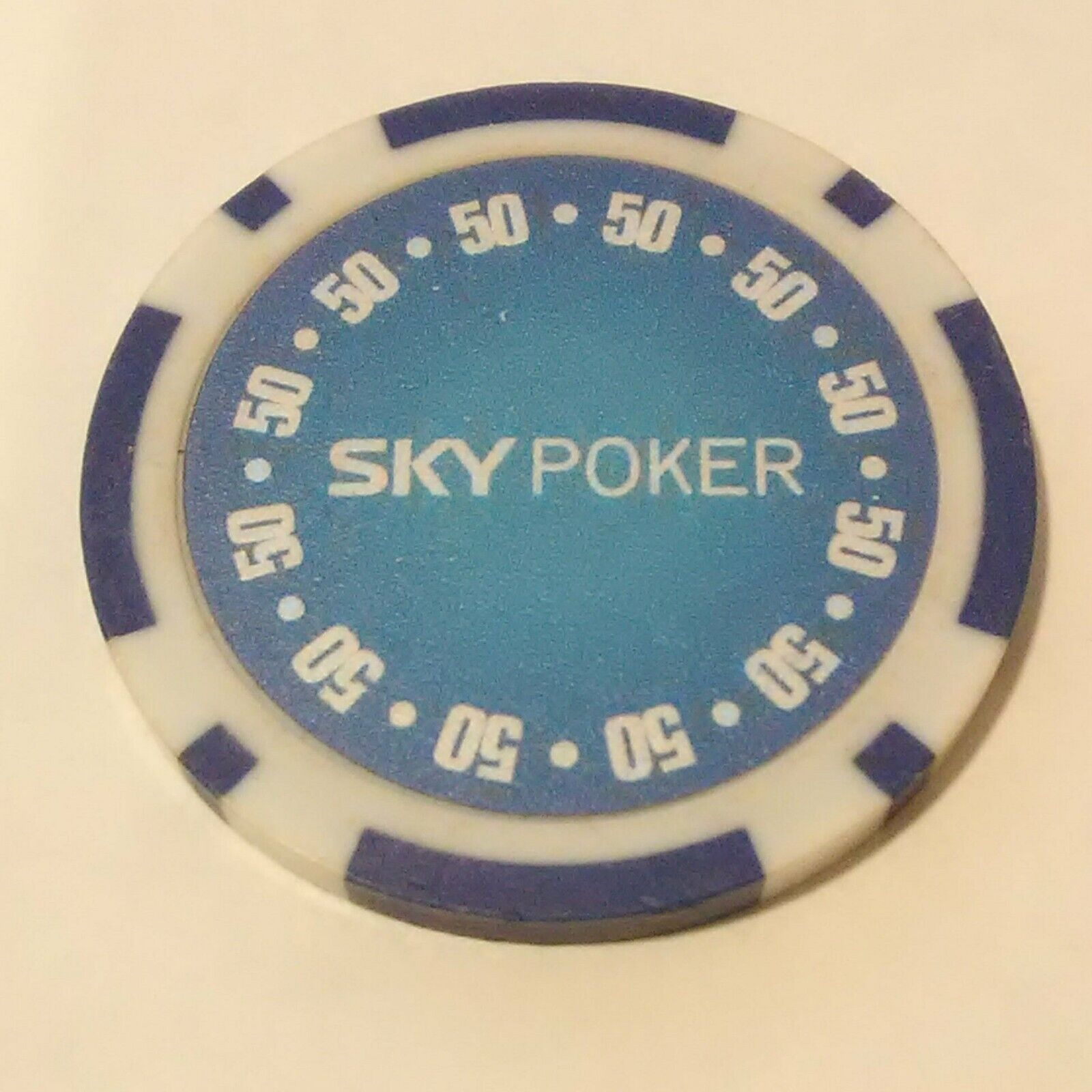 Sky Poker Hard To Find Advertising 50 Chip Great For Any Collection!