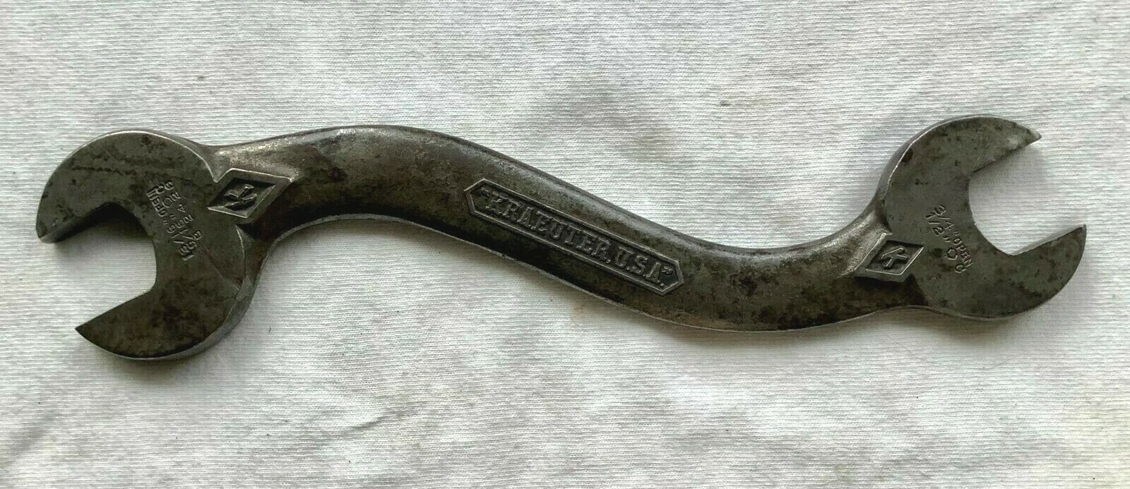Vintage Kraeuter S-shaped Open End 13/16" X 3/4" Wrench -  B2426