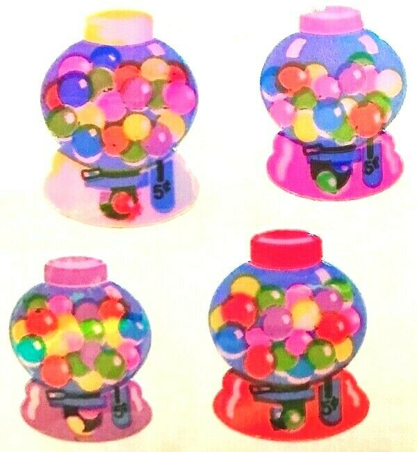 **rare**   Pearly Gumball Machine Sandylion Stickers - 2 Squares  ~retired~