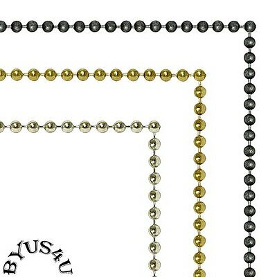 Ball Chain 2.5mm Gold Silver Gunmetal Sold By The Yard