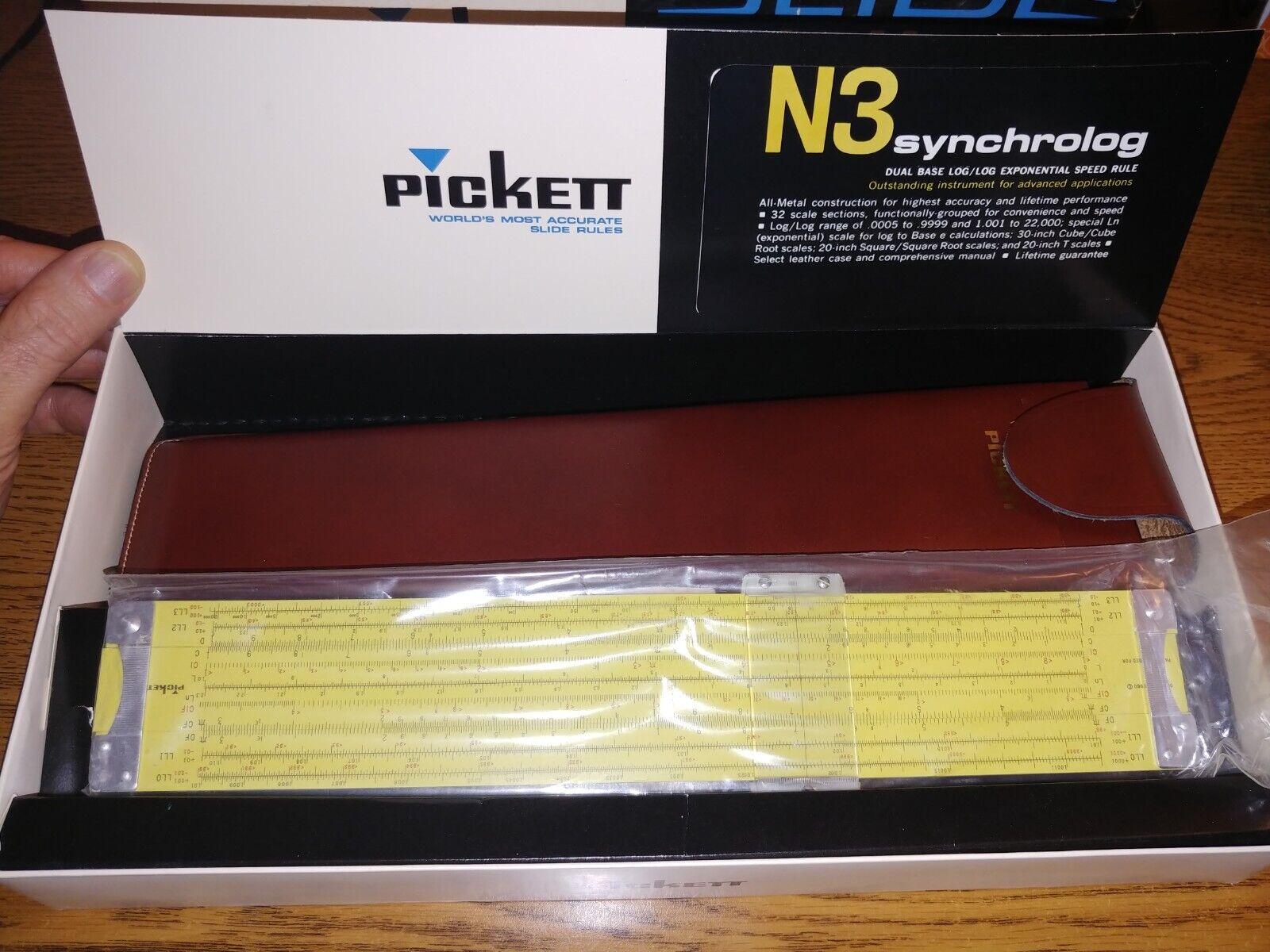 Pickett N3-es Synchrolog  Exponential Slide Rule * New Old Stock *