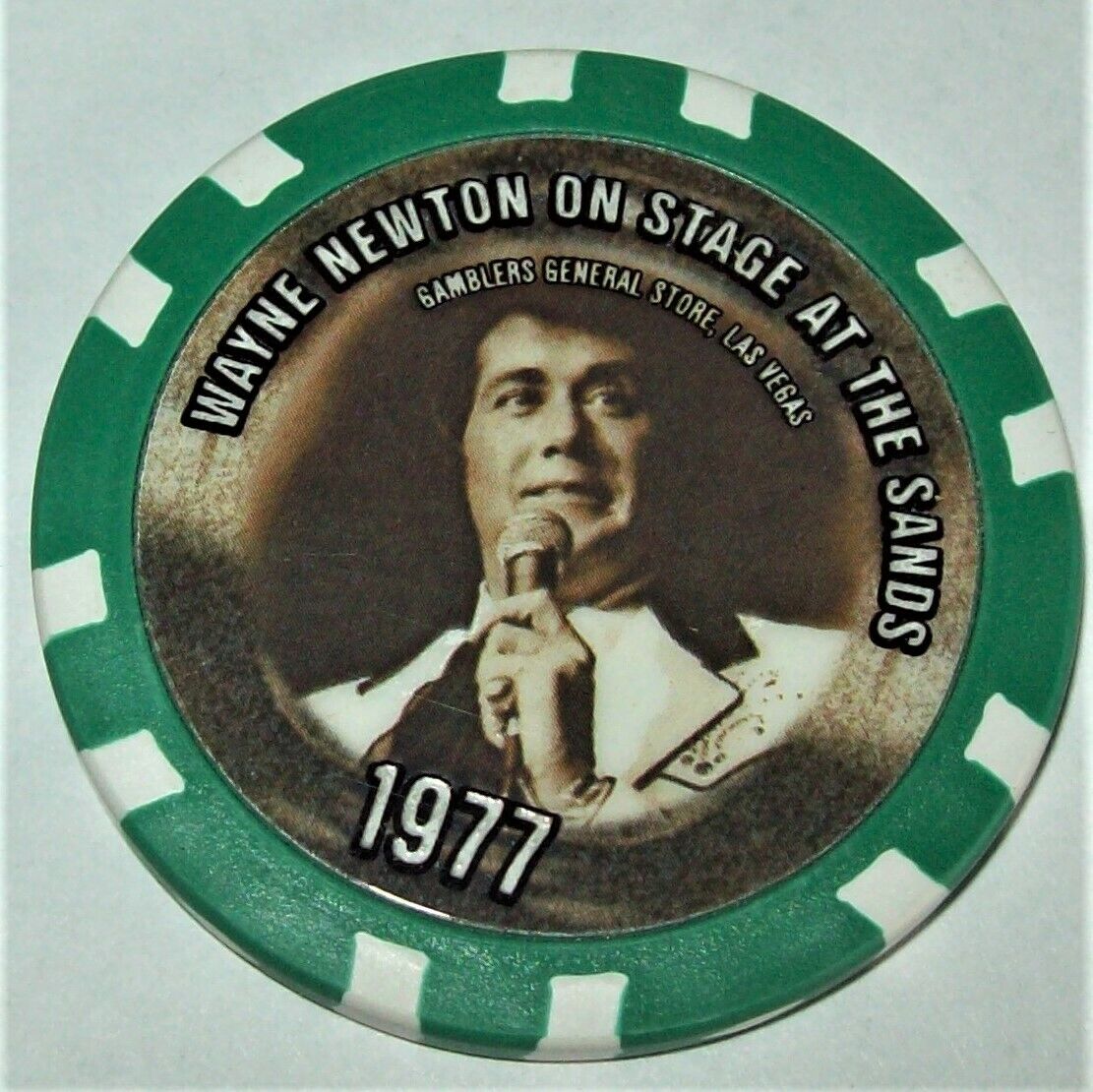 Wayne Newton Sands Casino Las Vegas Poker Chip 1977 Photo