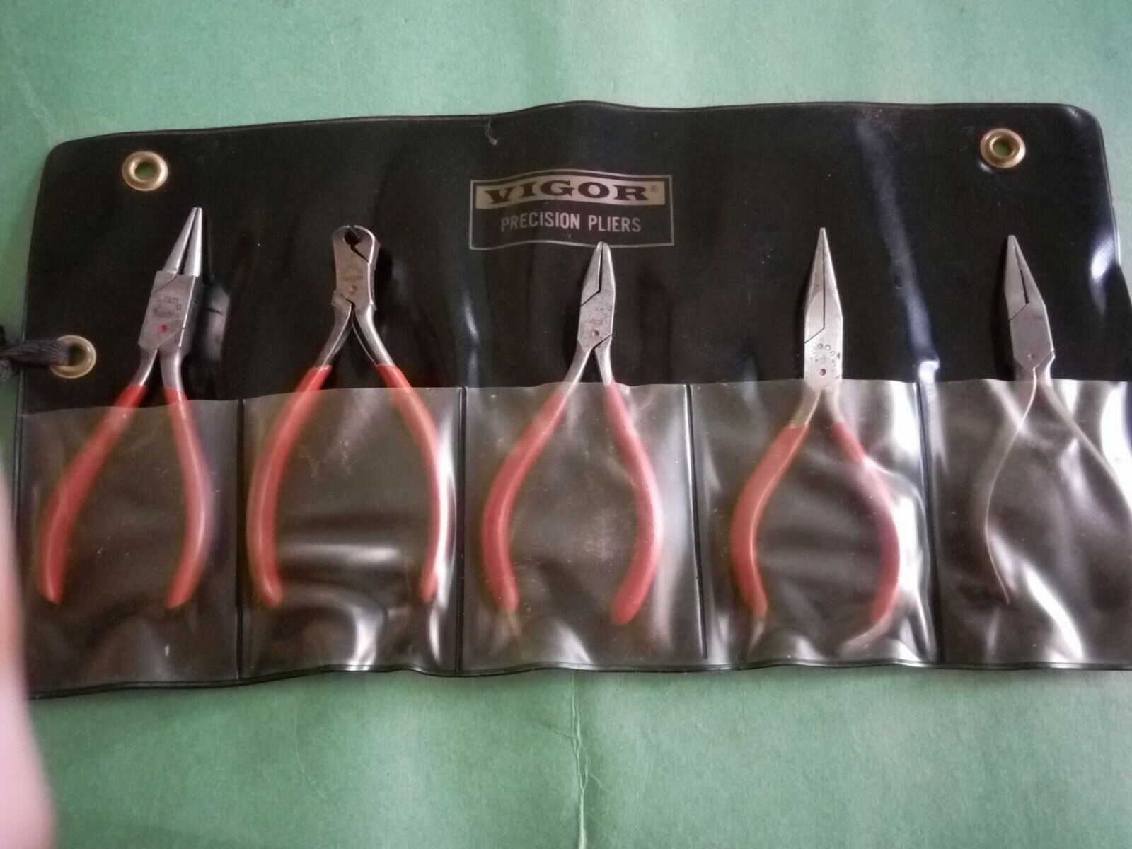 Vintage Vigor Red Dot Pliers Set Of 5 Watchmakers/jewelers/machinists-sweden