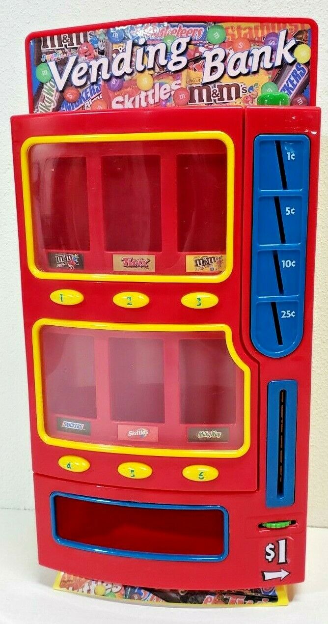 Rare Collector Mars M&ms Chocolate Candy Vending Bank Machine Doll Toy Skittles