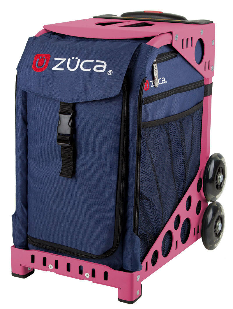 Zuca Bag Midnight Insert & Pink Frame W/flashing Wheels - Free Seat Cushion
