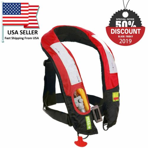 A/m-33 Automatic + Manual Inflatable Life Jacket Lifevest Pfd Premium Quality