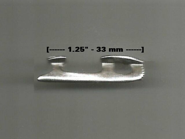 1.25" (33mm) Small Miniature Ice Skate Blades For Dolls Or Teddies