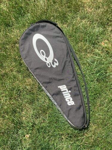 Prince O3 Tennis Racquet Bag Cover Carrying Case With Strap Black & Silver 000