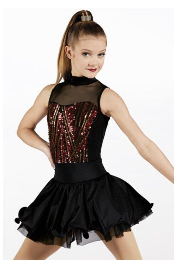 Weissman Dance Costume Check Me Out #12418 Size Ic Intermediate Child One Piece