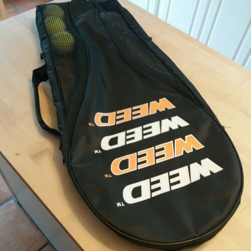 Weed Tennis Racquet Cover Bag Black/ Orange/white Tennis Gear Multi-pocket Bag