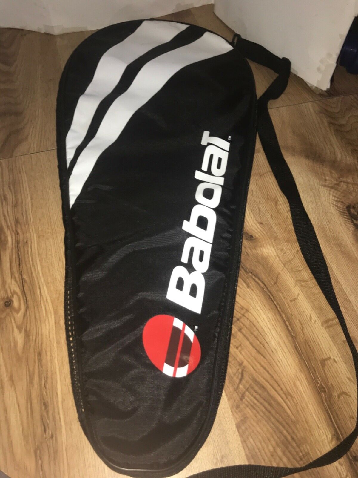 Babolat Tennis Racket Case Bag Black And White  Full Size
