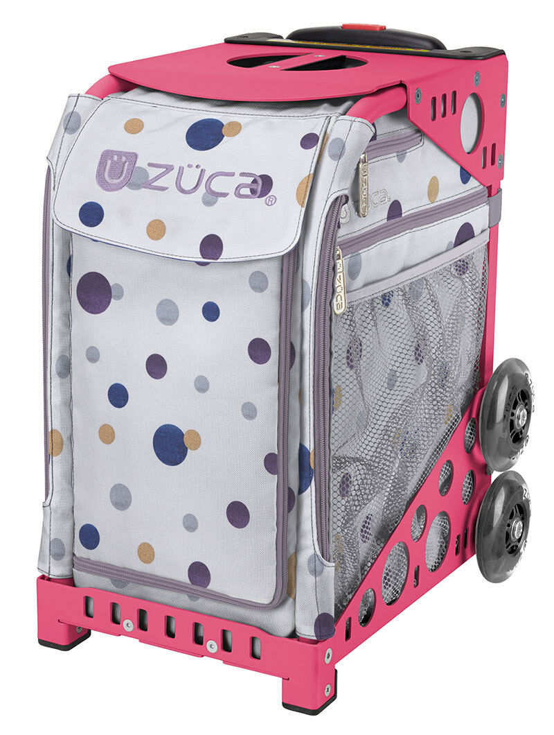 Zuca Bag Confetti Insert & Pink Frame W/flashing Wheels - Free Cushion