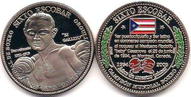 Sixto Escobar Campeon Boxeo Puerto Rico World Boxing Champion Medal Barceloneta