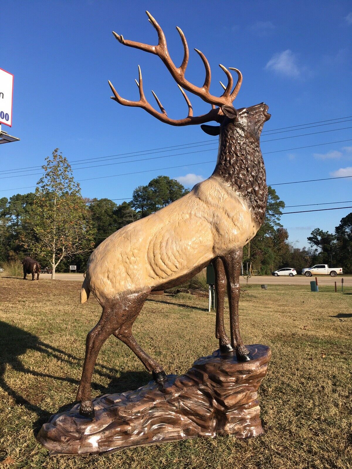 Aluminum Trophy Elk Garden Hunting Outdoor Sportsman Camo Whitetail Deer Statue