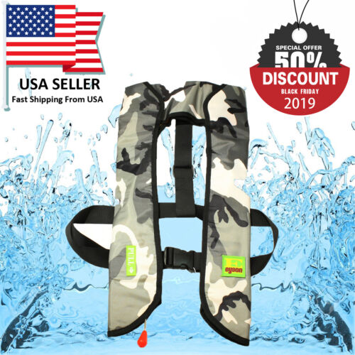 Black Friday Deal M-33 Premium Quality Inflatable Life Jacket Life Vest Pfd