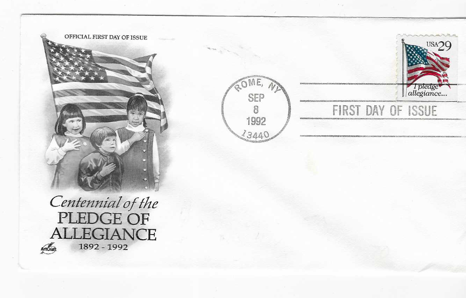 1992-first Day Cover-#2593b-pledge Of Allegiance