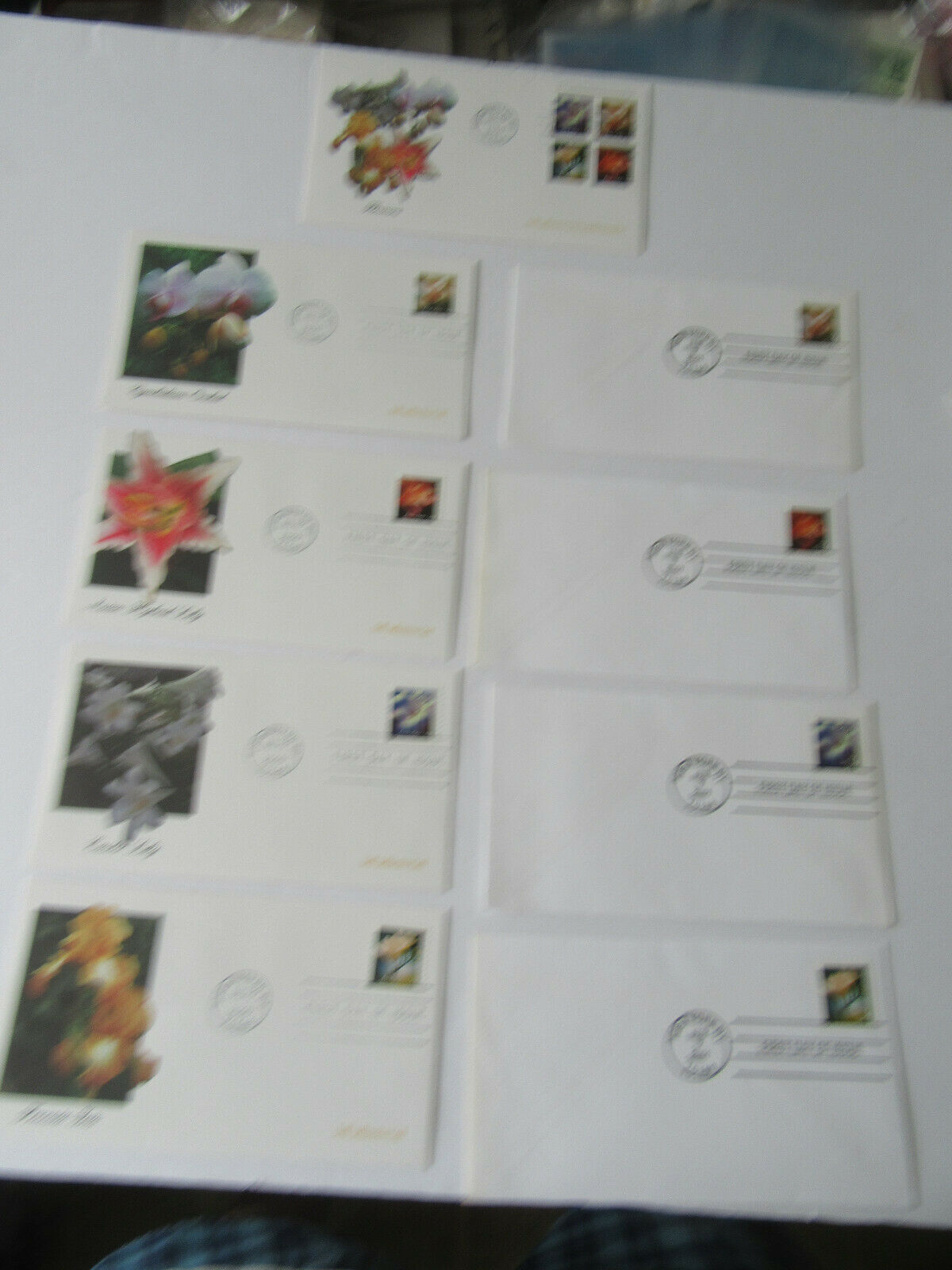 Eight Flower 2000 Bkt & Coil Fdcs Sc#3457a & Sc#3478-81 Fleetwood Covers + Bonus