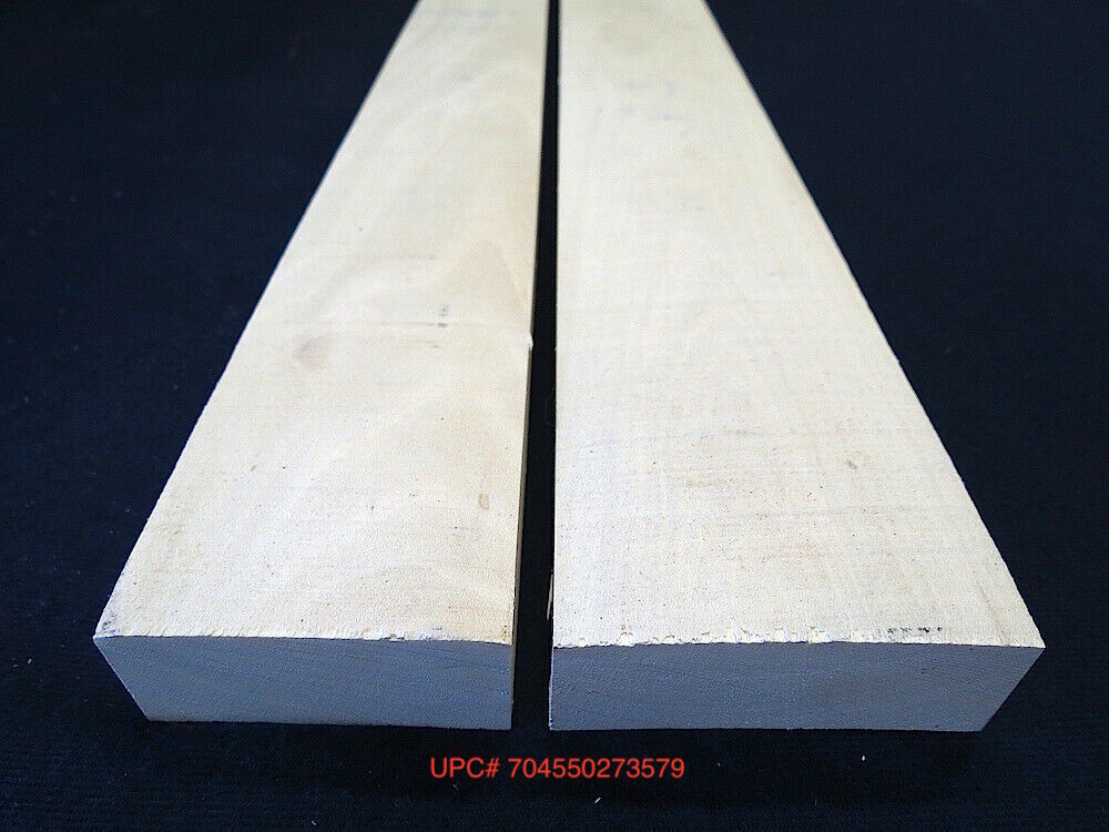 2 Pcs *premium* Holly American Lumber White Wood 1" X 2"+w X 18-19"l, Kd