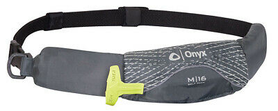 Onyx M-16 Manual Inflatable Belt Pack Life Jacket Paddle Board Canoe Grey Pfd