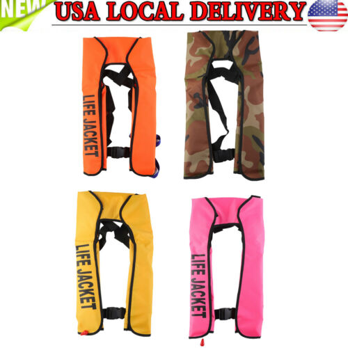 Adult Automatic Inflation Life Jacket Vest Manual Inflatable 150n Pfd Survival