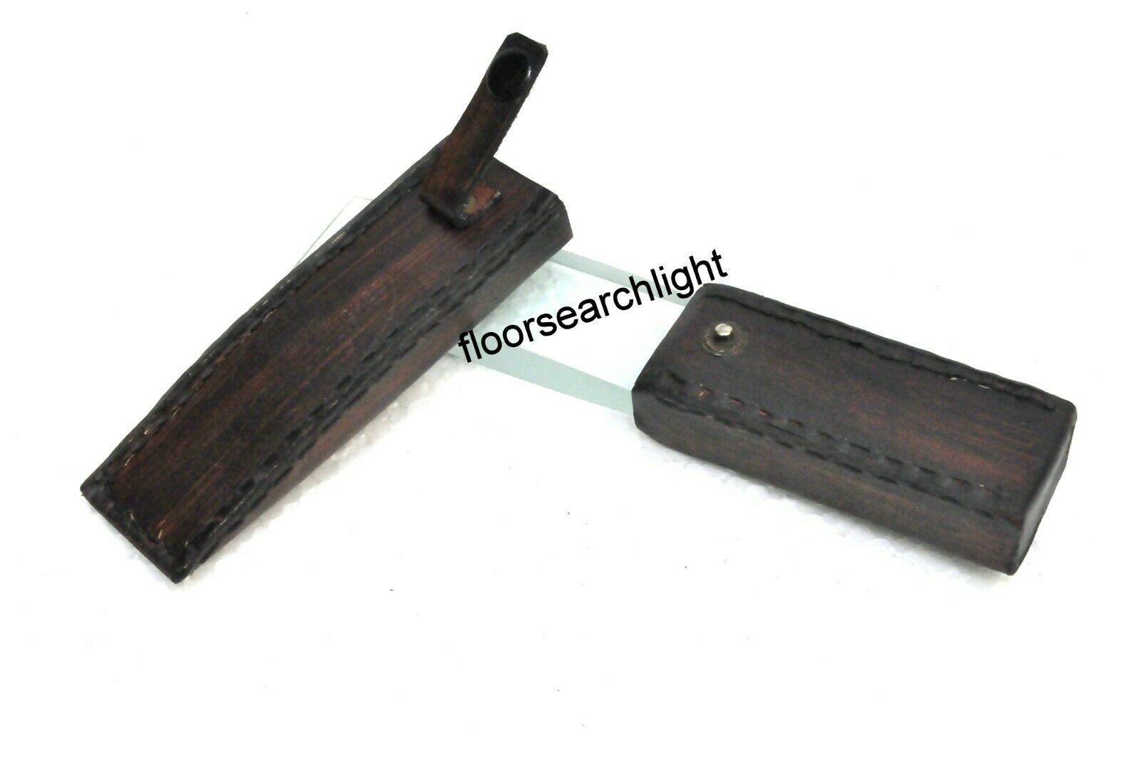Glass Magnifier 8" Knife Shape Beautiful Hand Held Reading Leather Magnifying