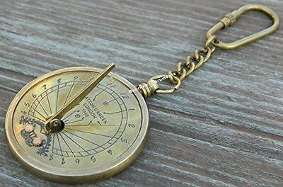 Solid Brass Sundial Key Chain & Antique Finish Sundial Key Chain – Brass Pocket