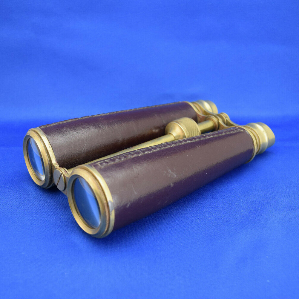 Leather And Brass Decorative Home Decor Binoculars 8x5 Inches