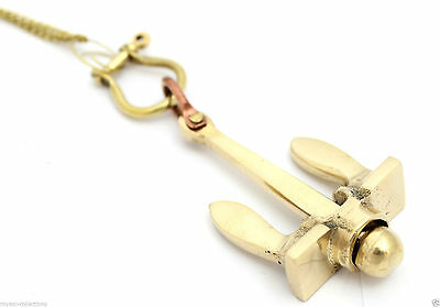 Marine Nautical Brass Ship Anchor Handcuff Key Chain Ring-key Holder Best Gift